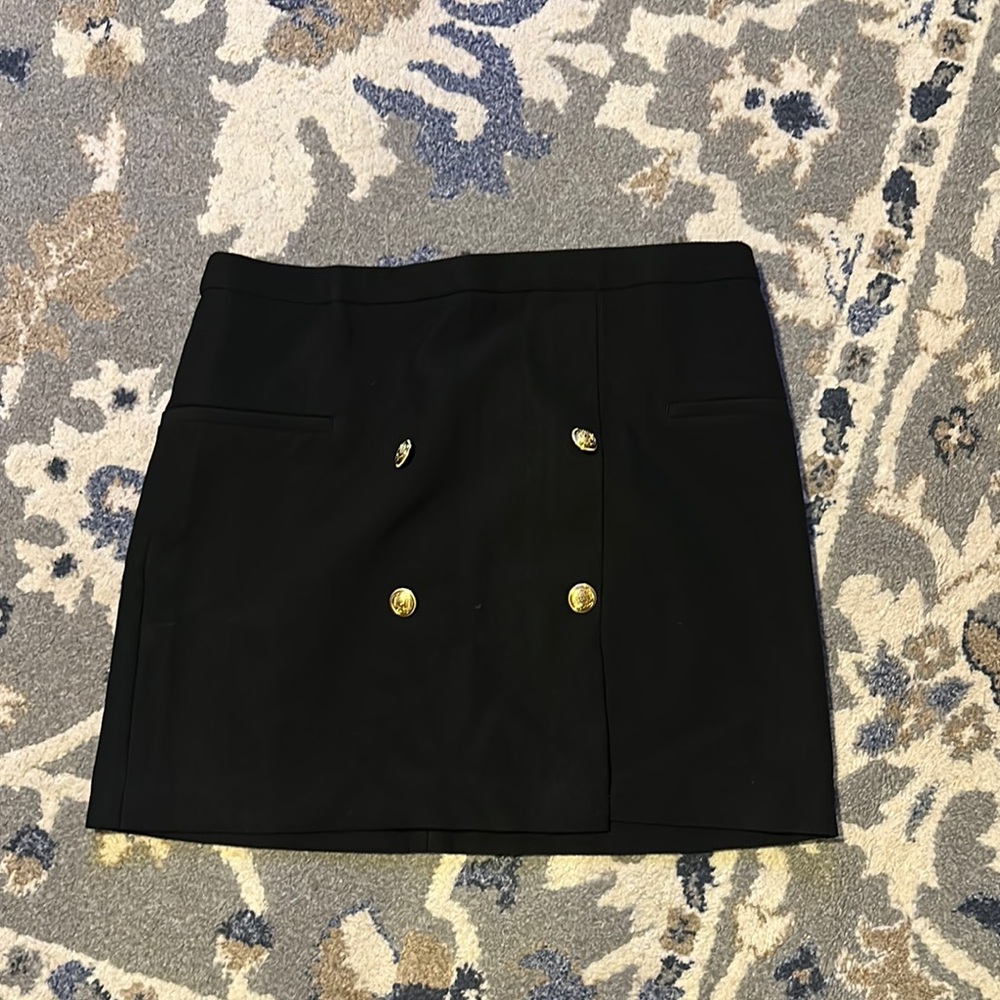 Black Double-Breasted Skirt